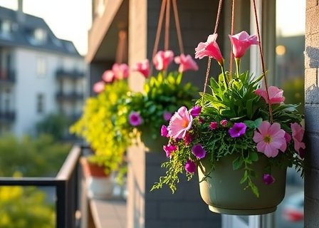 Balcony beautifiers with flowers and plants